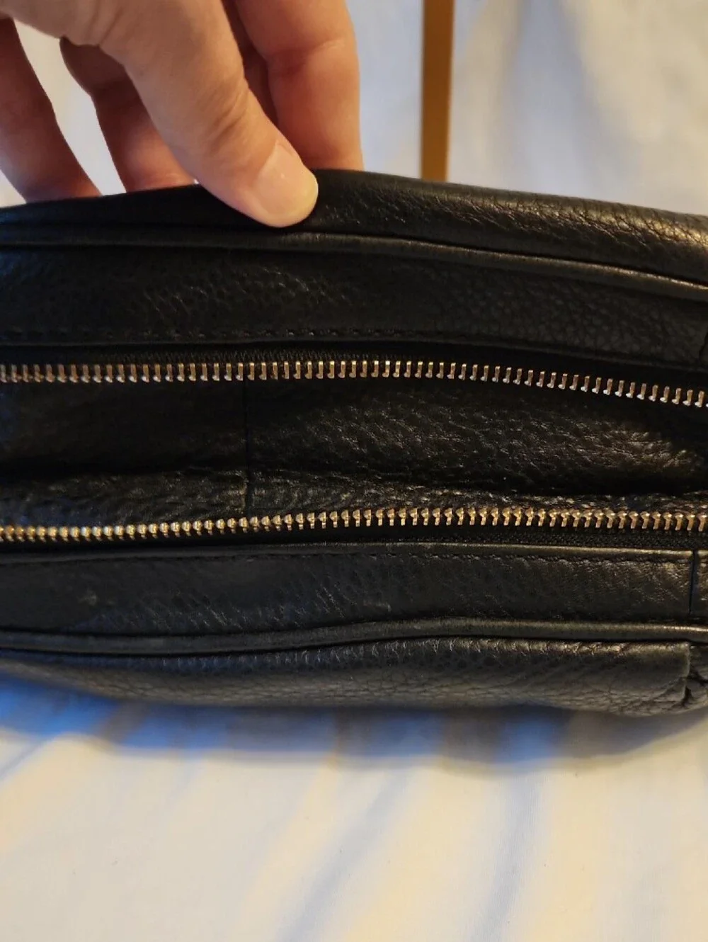 Kate Spade Black Pebbled Leather Hobo with Gold Hardware